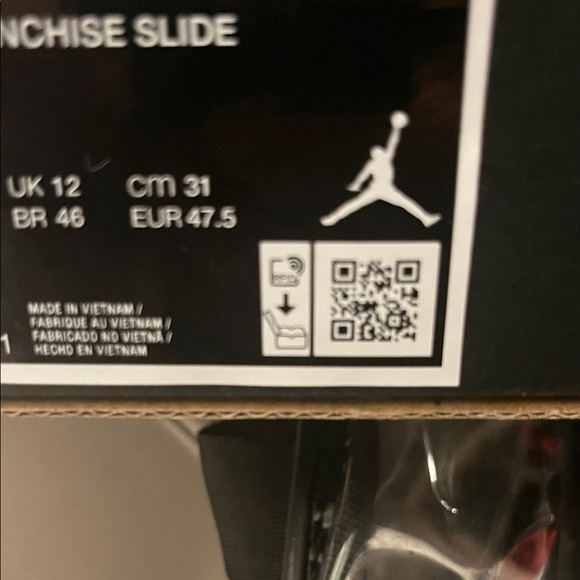 Jordan Black Slides with White Logo